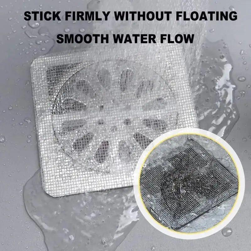 Disposable Drain Cover, Bathroom Sink Bathtub Kitchen Hair Catcher, Easy Prevents Hair Debris Entry, Bath Tool Accessory, Bathroom Essentials Accessories, Bathroom Sink Hair Trap, Bathroom Accessories, Bathroom Gadgets
