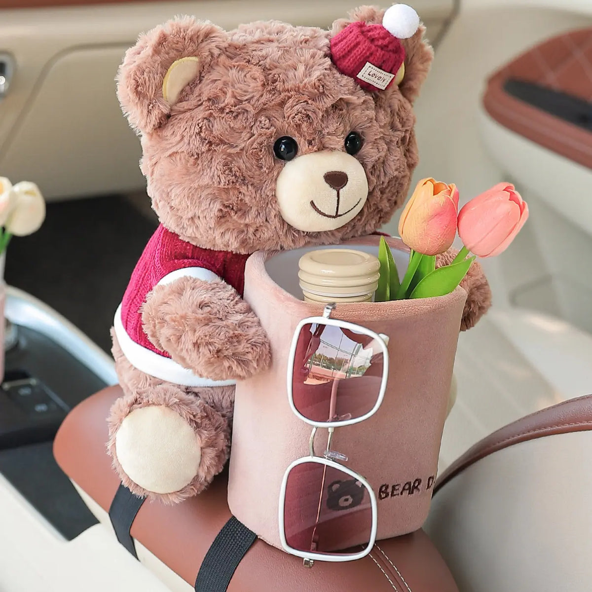 Car Paper Towel Holder Trash Bin Combo, Cute Car Armrest Box, Vehicle Decoration Accessories, Convenient Car Tissue Box, Bathroom Accessories Organizer, Cute Bins Trashcan