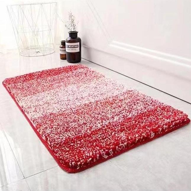 Modern Patterned Square Snowflake Print Microfiber Bathroom Floor Mat - 1 Piece, Multi-Size (48x78cm Option), TPR Non-Slip Tread Sole, Machine Washable, Water-Resistant Indoor Grip Pad