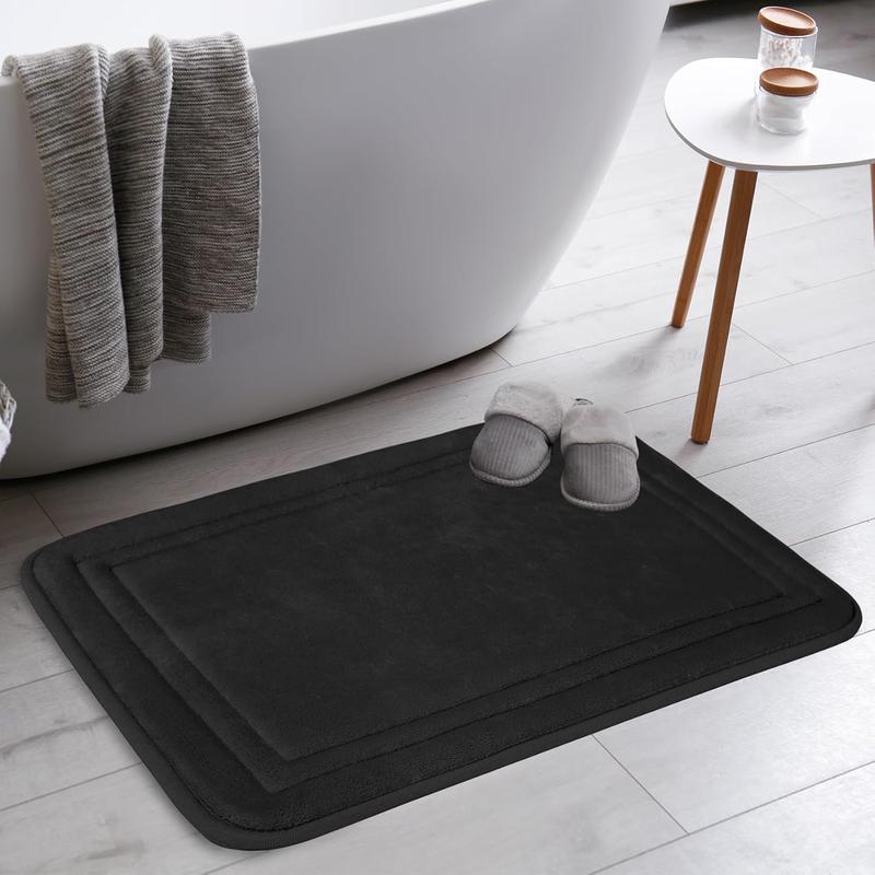 Toilet Rugs U Shaped Washable Non Slip Toilet Floor Mat Memory Contour Bath Rugs for Bathroom