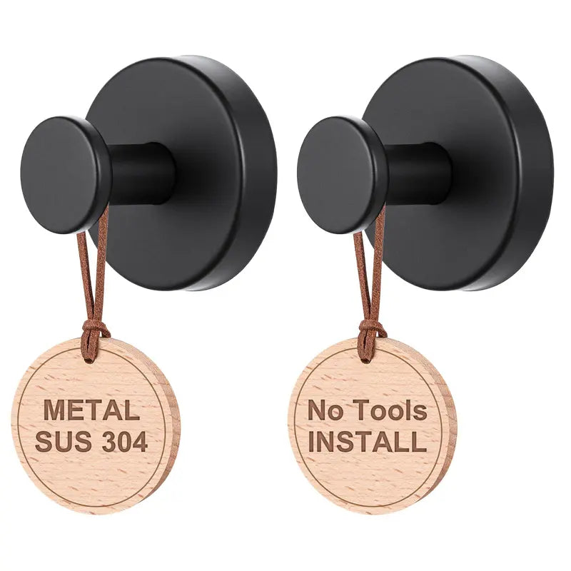 2 Pack Suction Cup Hooks for Wreaths on Glass, No Drill Suction Cup Hooks, Wreath Hangers for Front Door, Metal Towel Hooks for Shower Bathroom Mirror