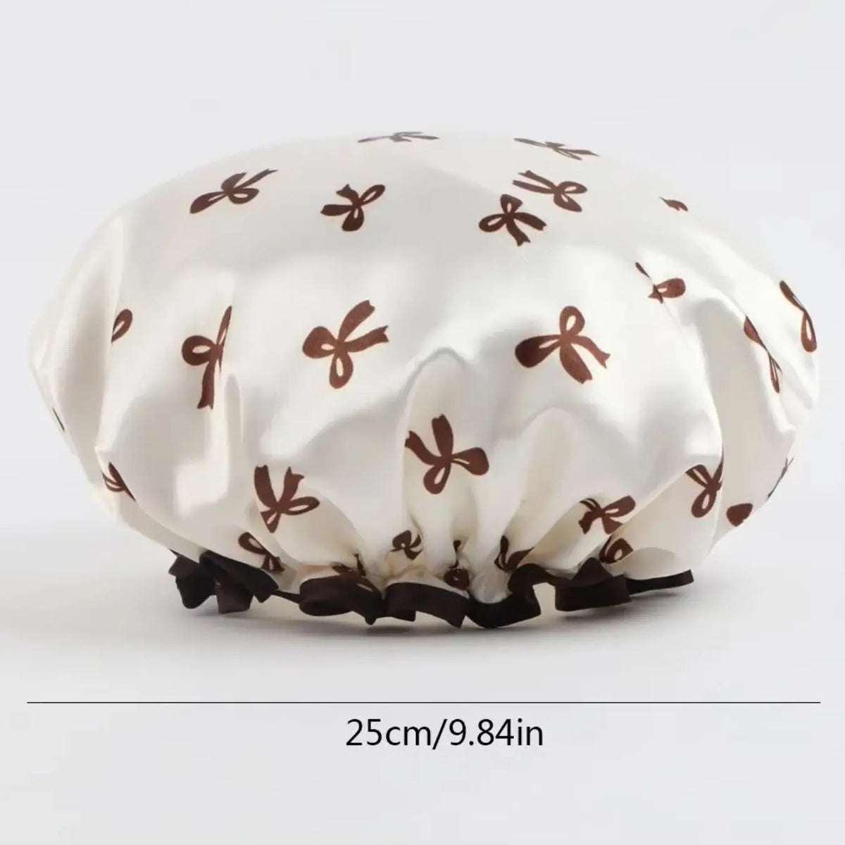 1 Pack Double Layer Waterproof Shower Cap For Women Reusable Hair Care Cap For Bathing Hair Washing Bathroom Accessory Reusable Shower Caps