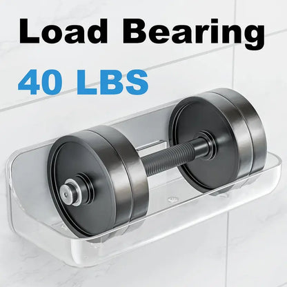 2-Pack Glossy Acrylic Corner-Fit Bathroom Organizers - No-Drill Wall-Mount Indoor Shower Caddy Racks with Shelves, Durable Inside Shower Accessory for Small Spaces Storage, Bathroom Tidy-Up