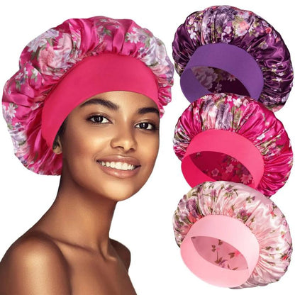 Women's Adjustable Reusable Waterproof Non-Woven Shower Cap, Random Color Shipped Fashion Bathroom Home Supply Accessory