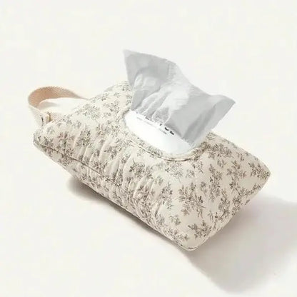 Floral Print Car Interior Suspension Seat Wipe Pouch - Eco-Friendly, Lightweight Portable Dispenser for Tissues, Wet Wipes, Diapers - Gift for Stroller Travel, Airplane Rides, Daily Car Stowing & Tidying