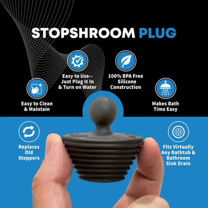 TubShroom Ultra Revolutionary Hair Catcher and Drain Protector with Stopper, Shower and Tub Drain Protector, Keeps Drains Clog Free Stainless Steel Bathtub Cleaning
