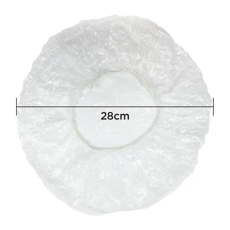 Donna Disposable Plastic Shower Cap 15pcs for Women, Reusable Waterproof Caps for Bathing, Spa and Travel