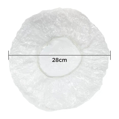 Donna Disposable Plastic Shower Cap 15pcs for Women, Reusable Waterproof Caps for Bathing, Spa and Travel
