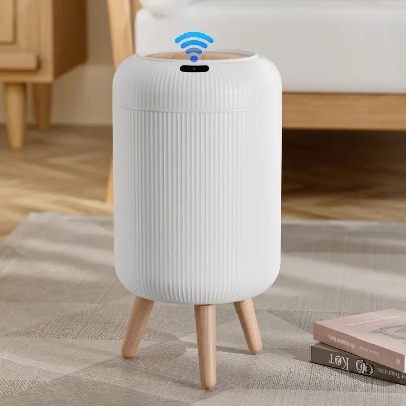 LOVEWE Automatic Bathroom Trash Can - Smart Household Induction Bin, Compact Modern Waterproof, Motion Sensor Nordic Style, Multi-Room Use for Bathroom, Bedroom