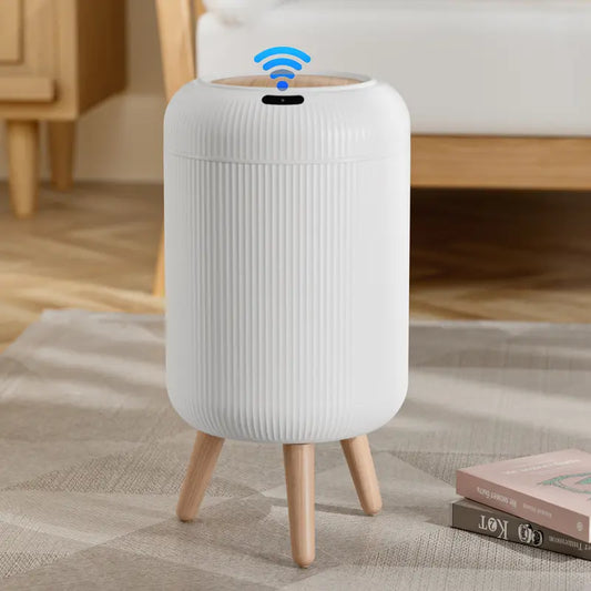 LOVEWE Automatic Bathroom Trash Can - Smart Household Induction Bin, Compact Modern Waterproof, Motion Sensor Nordic Style, Multi-Room Use for Bathroom, Bedroom