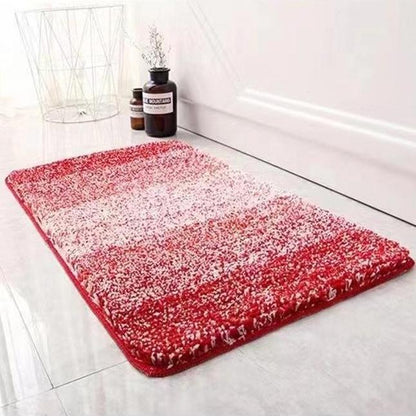 Modern Patterned Square Snowflake Print Microfiber Bathroom Floor Mat - 1 Piece, Multi-Size (48x78cm Option), TPR Non-Slip Tread Sole, Machine Washable, Water-Resistant Indoor Grip Pad