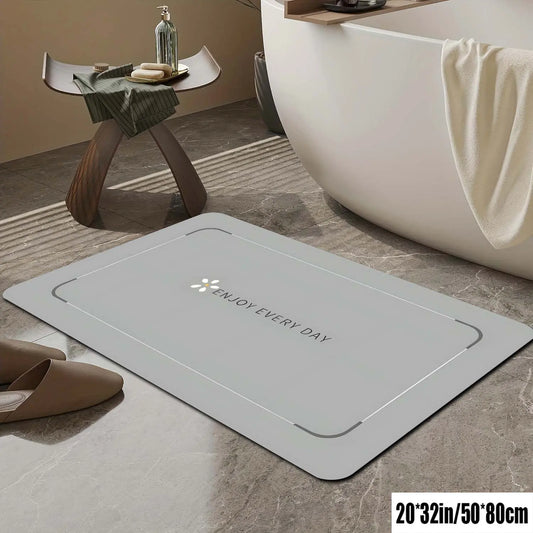 Super Absorbent Non-Slip Bath Mat, Diatomite Bath Mat, Quick-Drying Alga Mud Rug for Bathroom, Shower Room, Nonslip Shower Mat, Door Mats, Bathroom Drying Doormat, Soft Carpet for Home Decor, Bathroom Rugs, Bath Mat For Tub Non Slip
