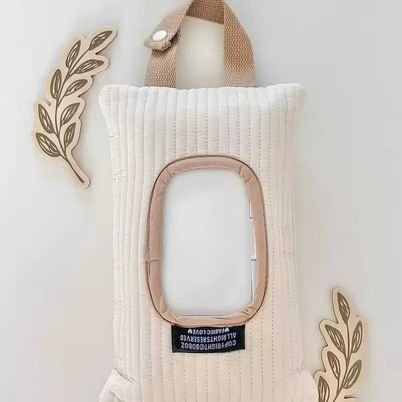 Simple Car Home Paper Towel Storage Bag, Cute Wet Wipe Holder for Baby Stroller, Convenient Portable Practical Pull-Down Handheld Organizer