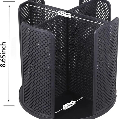 Coffee Cup Dispenser, Disposable Paper Cup and Lid Holder 360° Rotatable with 4 Compartments,Can Stacking 3-16oz Cups and Lid Holder for Coffee Shop,Home Countertop,Office,Restaurant,Kitchen