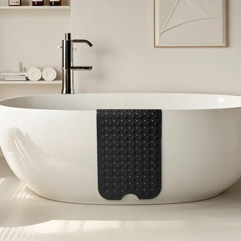 Nonslip PVC Bathtub Mat - 47x16 inch Extra Long Soft Cushioned Bathroom Mat with 200+ Suction Cups, Drainage Holes, Massage Texture, Machine Washable Easy to Clean, Safe for Kids, Home Bathroom Supplies