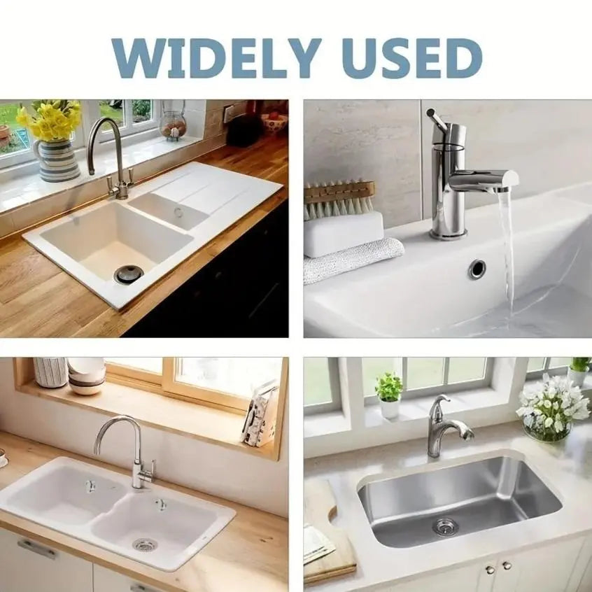 Round Basin Sink Overflow Cover Ring Insert Replacement, Durable Construction & Easy Installation Sink Overflow Ring Cover Insert, Bathroom Accessories Set, Bathroom Gadgets