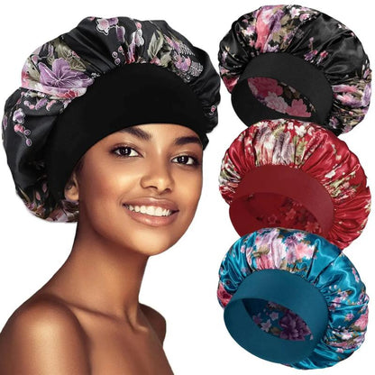Women's Adjustable Reusable Waterproof Non-Woven Shower Cap, Random Color Shipped Fashion Bathroom Home Supply Accessory
