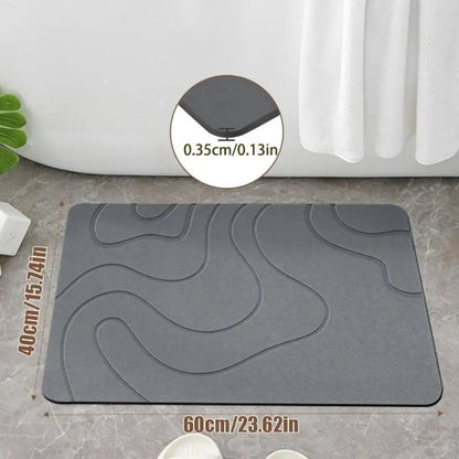High-Density 2000g/m² Absorbent Bath Mat, Quick-Dry Non-Slip Rubber Bottom, Bathroom Rug, Indoor Door Mat, Summer Home Decor, Bath Mats For Bathroom, Nonslip Bathroom Rugs, Quick Drying Bath Mat