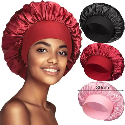 Women's Adjustable Reusable Waterproof Non-Woven Shower Cap, Random Color Shipped Fashion Bathroom Home Supply Accessory