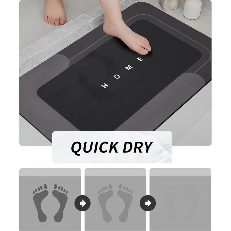 3PCS Multi-Piece Set Bathroom Rug Sets - Nonslip Diatomite-TRP Rectangle Rubber Backing Bath Mats, Durable, Water-Absorbent, Quick-Dry for Indoor Bathroom Home Supplies, Water Absorbent Bathmat