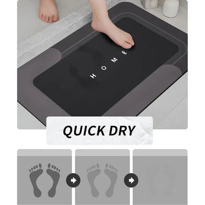 3PCS Multi-Piece Set Bathroom Rug Sets - Nonslip Diatomite-TRP Rectangle Rubber Backing Bath Mats, Durable, Water-Absorbent, Quick-Dry for Indoor Bathroom Home Supplies, Water Absorbent Bathmat