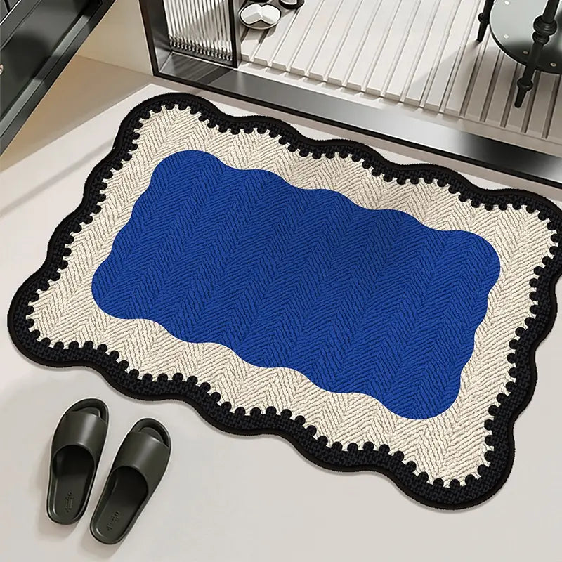 Bamboo Fiber Bathroom Rug, Moisture-Adsorbing Non-Slip Design, Easy Clean &, Ideal for Bathrooms, Bathroom Mats, Bath Rugs Non Slip Washable, Absorbent Bathroom Mat