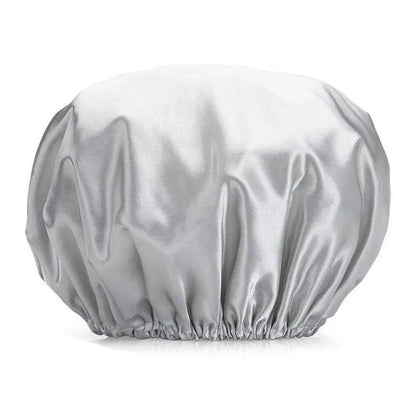 Women’s Double-Layer Waterproof Elastic Shower Cap, Reusable Eco-Friendly Leak-Proof Hair Protection Head Cover, Lightweight Multi-Purpose Accessory for Bathing Skincare Cooking And Daily Hair Care Routines