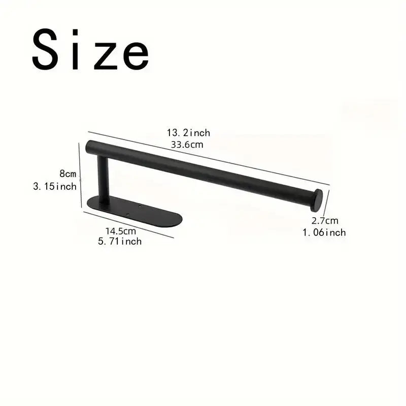 Classic Self-Adhesive Stainless Steel Wall-Mounted Roll Paper Dispenser - 1 Count Durable Bathroom Accessory for Kitchen/Bath Paper Storage
