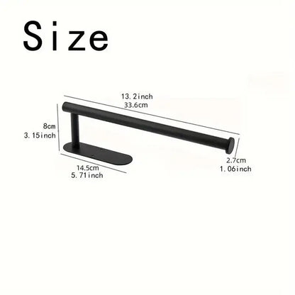 Classic Self-Adhesive Stainless Steel Wall-Mounted Roll Paper Dispenser - 1 Count Durable Bathroom Accessory for Kitchen/Bath Paper Storage