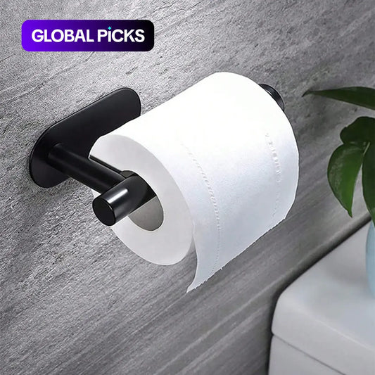 Wall-Mounted Toilet Paper Holder, Toilet Paper Organizer, Toilet Paper Storage Rack, Self-Adhesive Stainless Steel Toilet Paper Dispenser for Kitchen and Bathroom, Durable and Convenient Bathroom Accessories #GLOBAL PICKS
