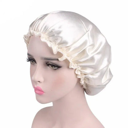 Single Layered Bonnet - Pink Satin Hair Care Hat for Soft Comfort and Style