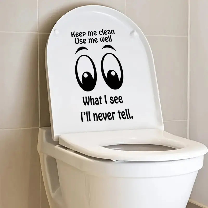 Creative Eye Pattern Toilet Seat Sticker, Removable Decorative Toilet Cover Decal, Fun Bathroom Decoration, Easy to Use, Bathroom Decoration Supplies, Bathroom Accessory