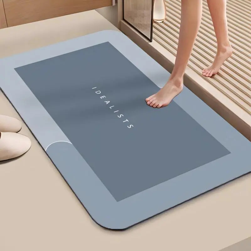 ‌2025 Luxury Memory Foam Bath Mat Super Absorbent Quick Dry Non Slip Rug for Bathroom Shower Kitchen Bedroom Home Decor‌ Black Home Goods Home Supplies