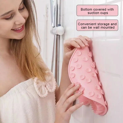 Textured Surface Suction Bath Mat - Shower-Ready Pad with Power Suction Keeps Footing Secure, Stays Put, Double-Sided for Deep Cleaning & Foot Massage, Mildew-Resistant Stays Cleaner, Durable Space-Saving Bathroom Essential for Safe Comfortable Bath Time