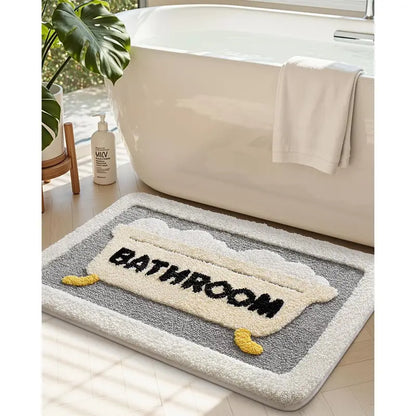 DEXI Traditional Rectangle Bathroom Rug Set - 20x32in Cozy Microfiber Bath Mat with Anti-Slip Pad, Highly Absorbent, Stops Floor Bunching, Durable, Cold-Washable, Easy-Clean, Quick-Dry (Prints: Green Leaf/Pink Flower/Beige)