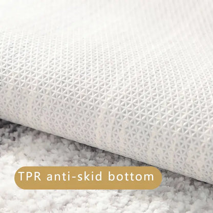 Modern Patterned Square Snowflake Print Microfiber Bathroom Floor Mat - 1 Piece, Multi-Size (48x78cm Option), TPR Non-Slip Tread Sole, Machine Washable, Water-Resistant Indoor Grip Pad