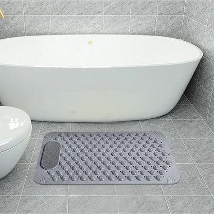 Bath Tub Shower Mat Non Slip Bathtub Mat with Suction Cups, Anti Slip Shower Mat with Drain Holes Suction Cups,Shower Foot Scrubber Mat, Foot Massage Bath Mat