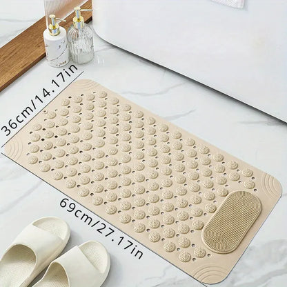 Non-Slip Bathroom Massage Mat with Antislip Backing & Massage Dots, Water-Absorbent Safety Bath Rugs for Bathroom, Household Use
