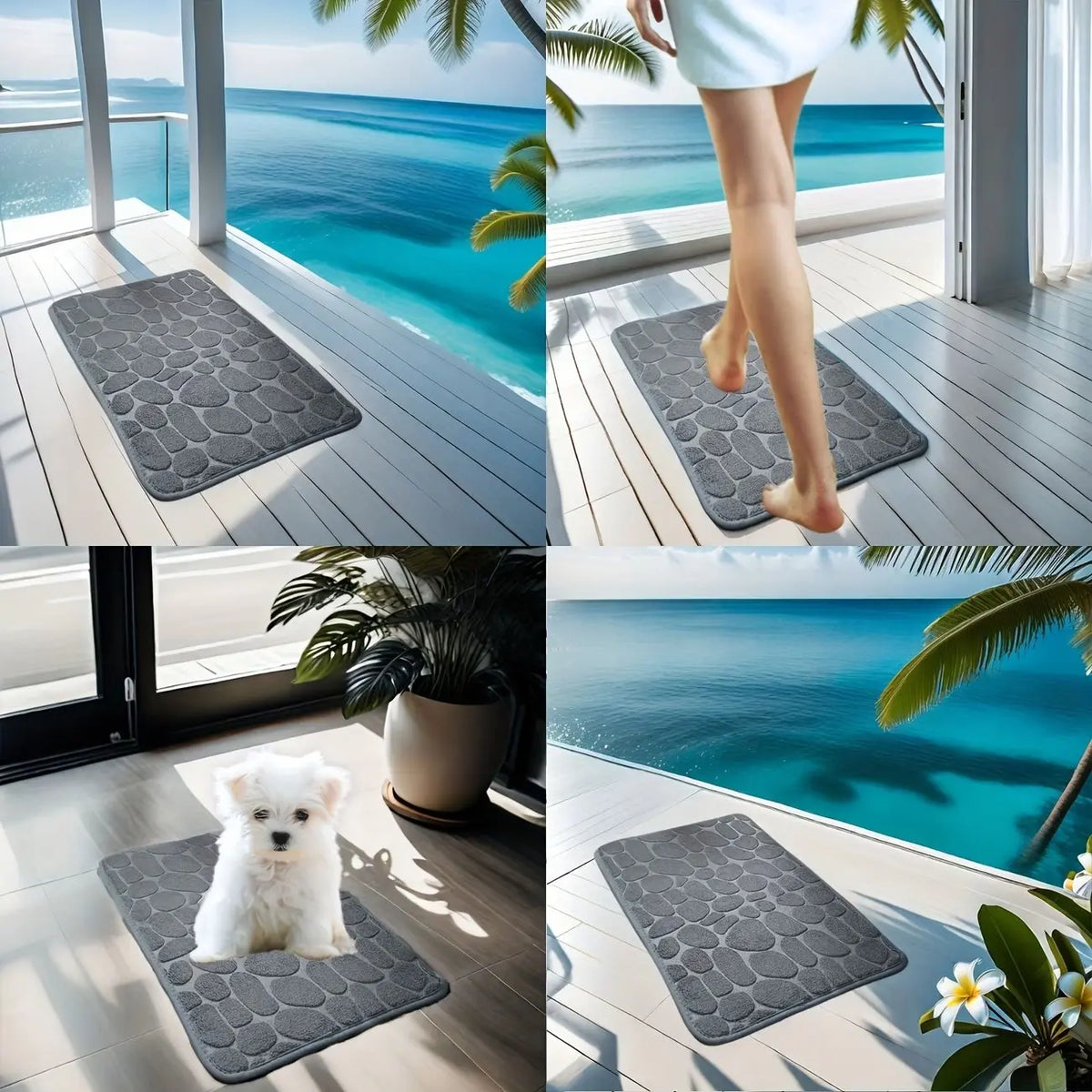 Quick-Dry Non-Slip Memory Foam Bath Mat, Water Absorbing Mat, Water Absorbent Bathmat, Soft Comfort Cozy Bathroom Rug, Ideal Fall Decor Accessory