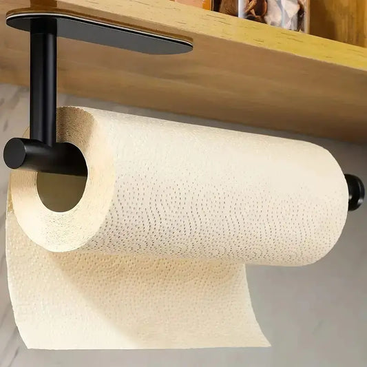 Classic Self-Adhesive Stainless Steel Wall-Mounted Roll Paper Dispenser - 1 Count Durable Bathroom Accessory for Kitchen/Bath Paper Storage