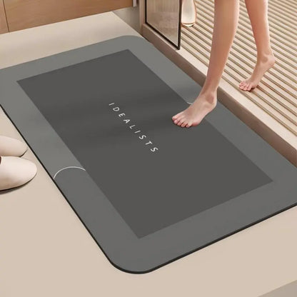 ‌2025 Luxury Memory Foam Bath Mat Super Absorbent Quick Dry Non Slip Rug for Bathroom Shower Kitchen Bedroom Home Decor‌ Black Home Goods Home Supplies