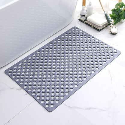 Silicone World Anti-skid Bathroom Mats Shower with Porous Water Leakage Bathtub Mat Suction Cup with Drain Hole Carpet Floor Mat