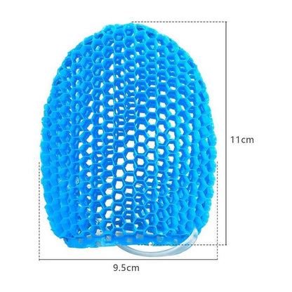 TPU Honeycomb Exfoliating Shower Finger Glove Caps - Anti-Bacterial, Breathable, Odorless Bath Gloves, Gentle Exfoliation, 1 Size Beauty, Adult Cleansing Tool, Geometric EVA Body Care Accessory, Massaging Bathroom Home Supply, Accessories for Women