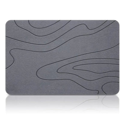 Stone Bath Mat – Non-Slip Diatomaceous Earth Shower Mat, Super Absorbent & Quick-Drying Bathroom Floor Mat, Easy-to-Clean Diatomite Bath Stone for Safer, Dryer Steps (23.6" x 15.4", Gray)