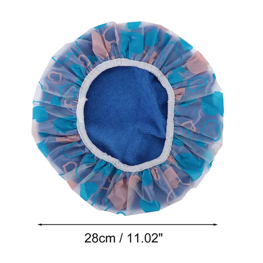 Unique Bargains 1pc Women's Reusable Shower Cap for Bathroom Business Travel