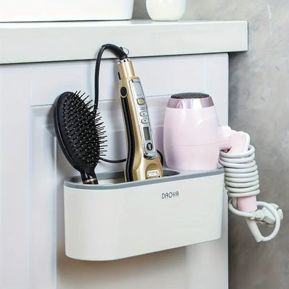 1Pcs Hair Dryer Holder - Bathroom Hair Tool Organizer, Bathroom Organizing Accessories, Hair Dryer Holder Inside Cabinet Door, Storage Rack For Curling Iron, Straightener & Styling Tools, Bathroom Gadgets