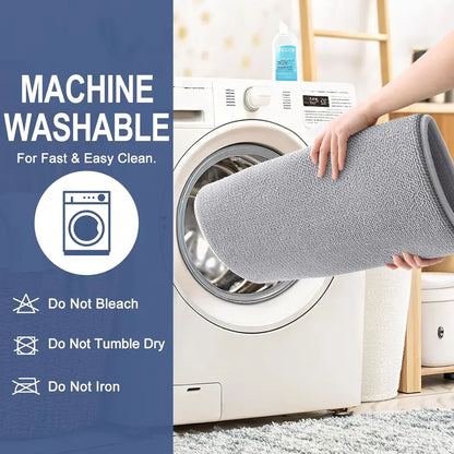 Rectangular Cushioned Thick Contour Hug Foam Bathroom Mat - Plain, Strong, Decorative, Comfortable Water Absorbent Mat, Wicks Moisture Fast, Stays Put PVC Backing, Machine Washable Bathroom Supplies for Tub, Shower (Cold Wash, No Bleach, Easy Clean)