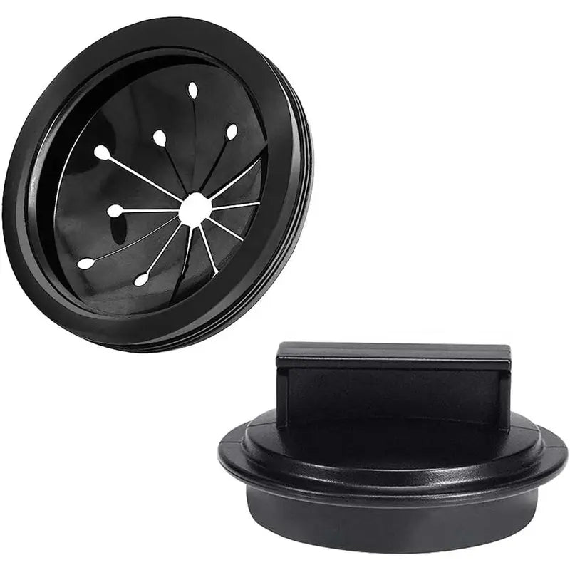 Multi-Function Garbage Disposal Splash Guard & Sink Stopper, 3-1/8 in Durable Drain Plug Cover for Kitchen Sinks, Whirlaway Replacement Rubber Baffle