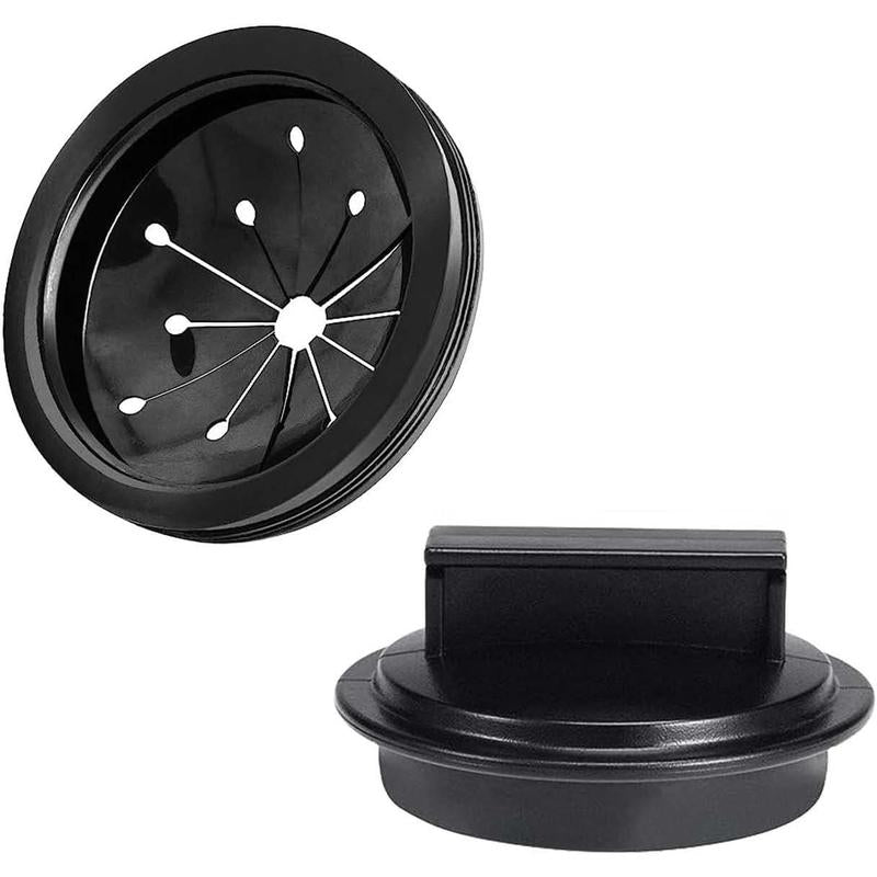Multi-Function Garbage Disposal Splash Guard & Sink Stopper, 3-1/8 in Durable Drain Plug Cover for Kitchen Sinks, Whirlaway Replacement Rubber Baffle