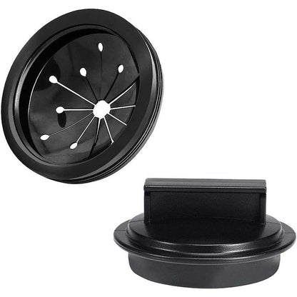 Multi-Function Garbage Disposal Splash Guard & Sink Stopper, 3-1/8 in Durable Drain Plug Cover for Kitchen Sinks, Whirlaway Replacement Rubber Baffle
